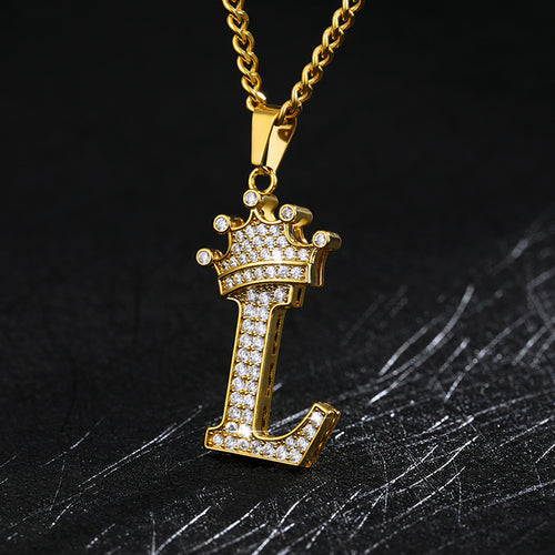 Load image into Gallery viewer, Zircon Alphabet Necklace
