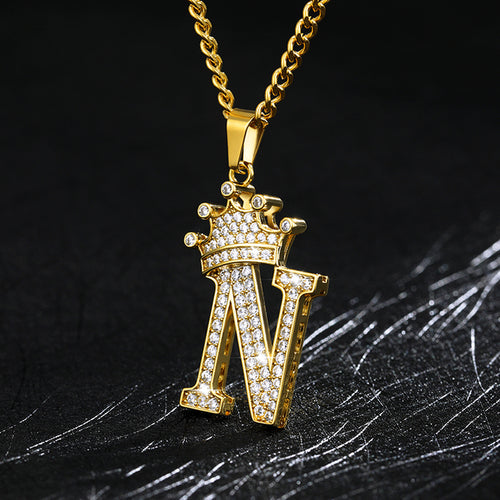 Load image into Gallery viewer, Zircon Alphabet Necklace
